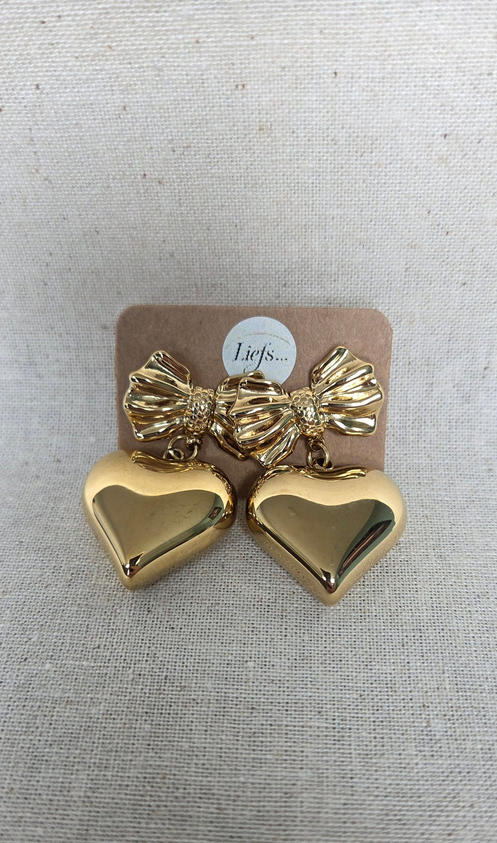 Oorbellen "Lovely Bows" - Strik met Hart Statement Earrings
