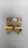 Oorbellen "Lovely Bows" - Strik met Hart Statement Earrings