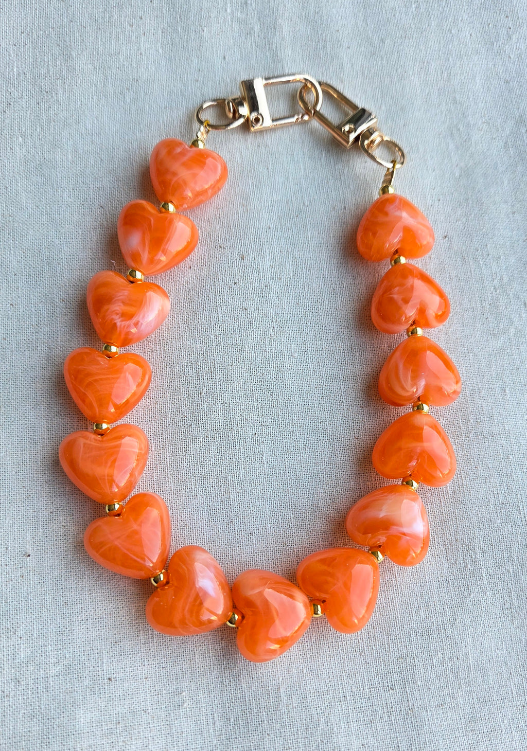 Heart Charm Chain "Candy Hearts" - luxe tas- & telefoonketting