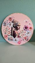 Muurcirkel 'Lady in Pink'