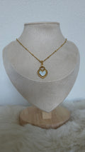 Two-Tone Heart Necklace – Reversible (Zwart & Wit)