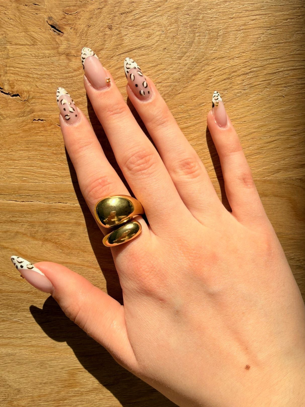Ring "Liquid Gold" - Abstracte Wrap Ring