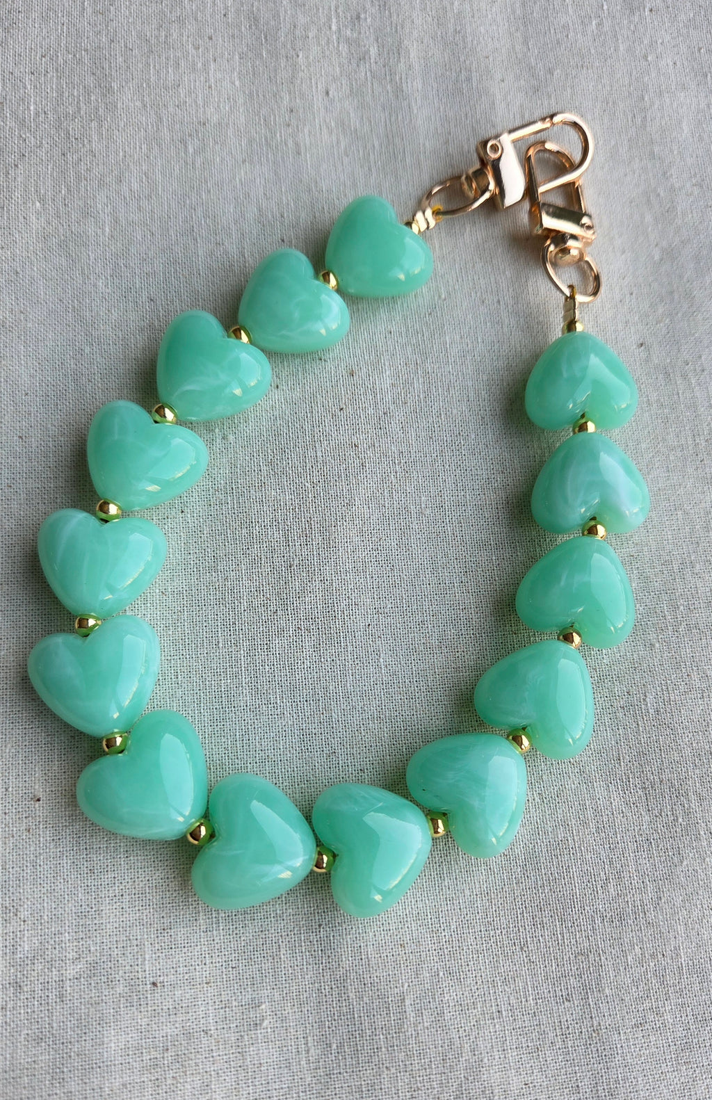 Heart Charm Chain "Candy Hearts" - luxe tas- & telefoonketting