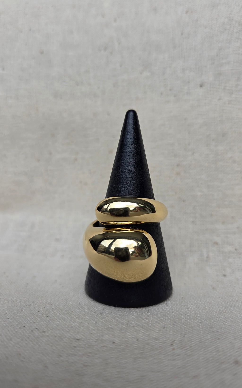Ring "Liquid Gold" - Abstracte Wrap Ring