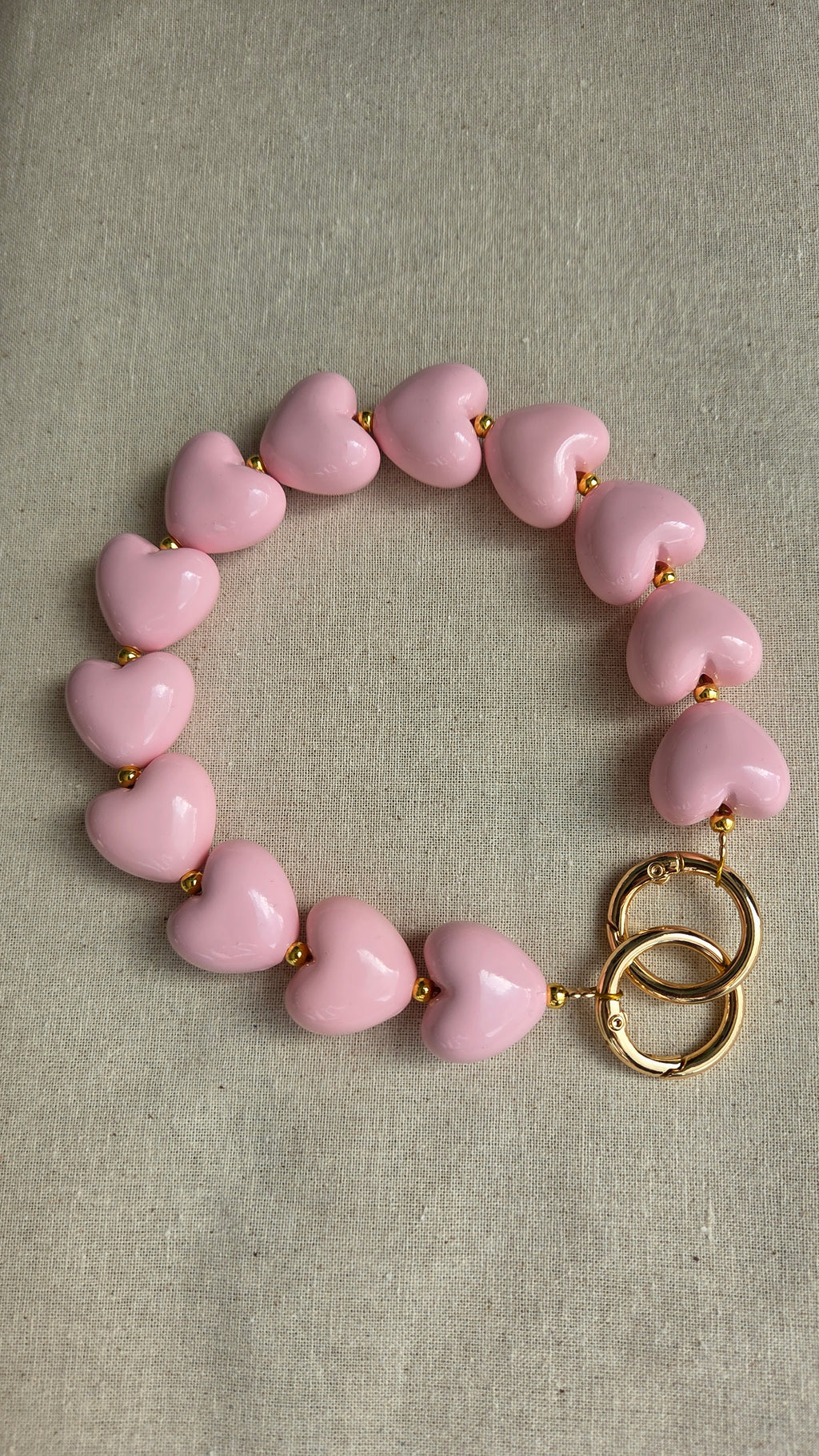 Heart Charm Chain "Candy Hearts" - luxe tas- & telefoonketting