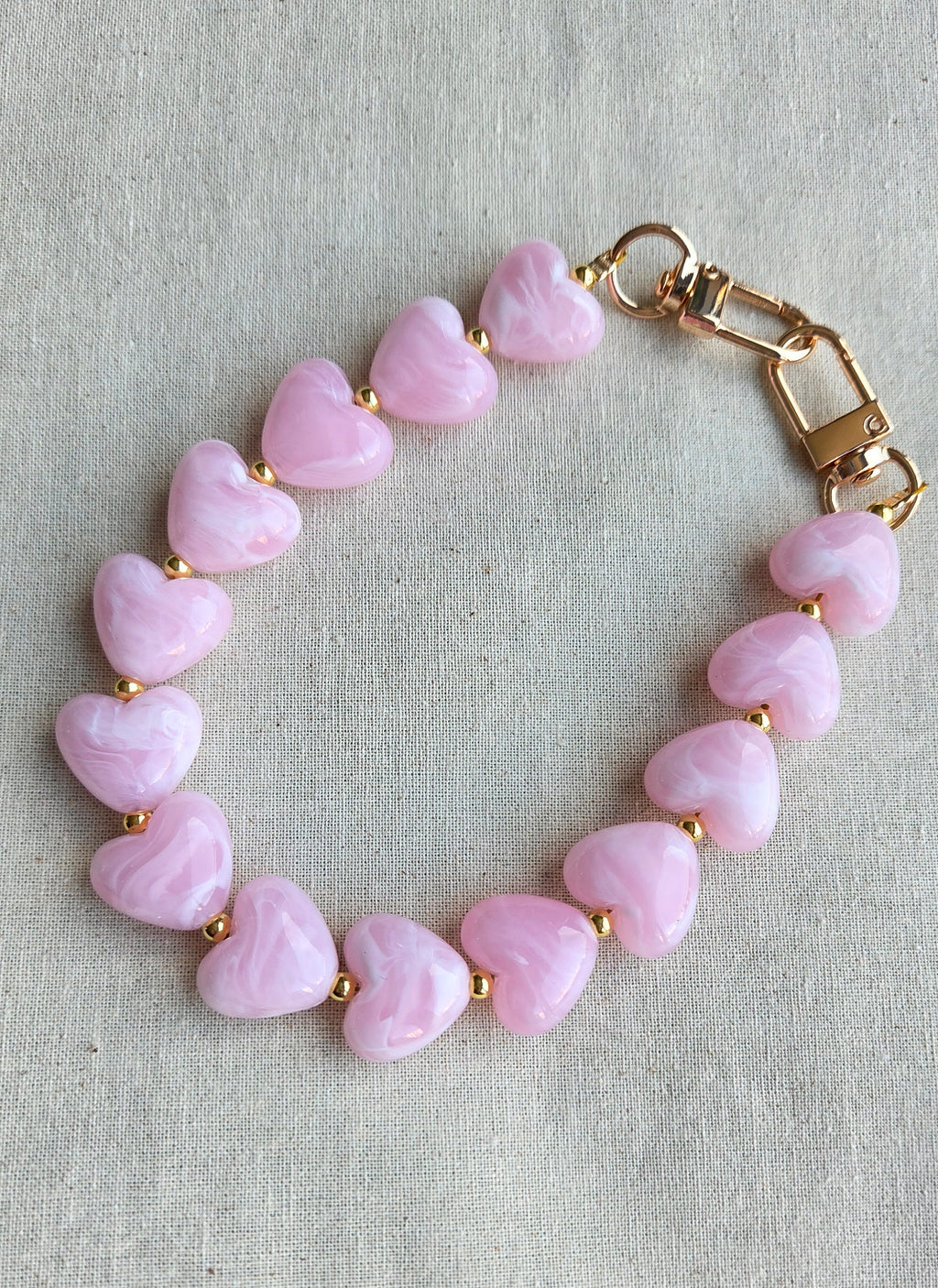 Heart Charm Chain "Candy Hearts" - luxe tas- & telefoonketting