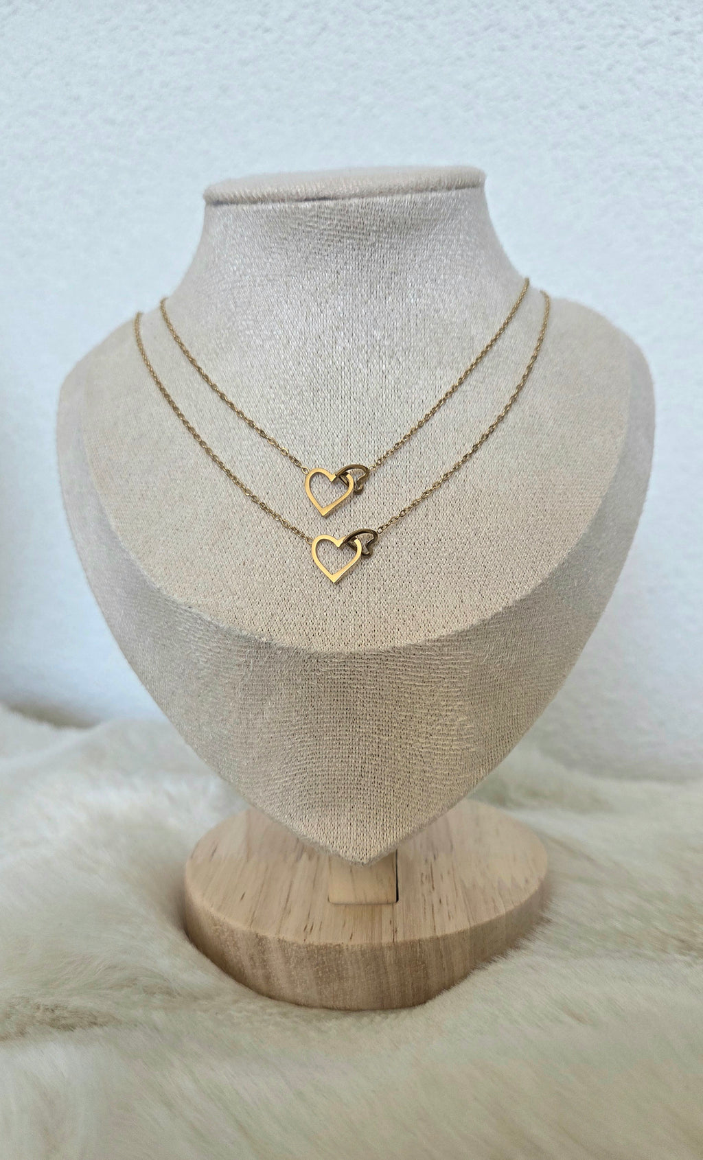 Verbonden Harten Ketting – Moeder & Dochter Set – Goud- & Zilverkleurig