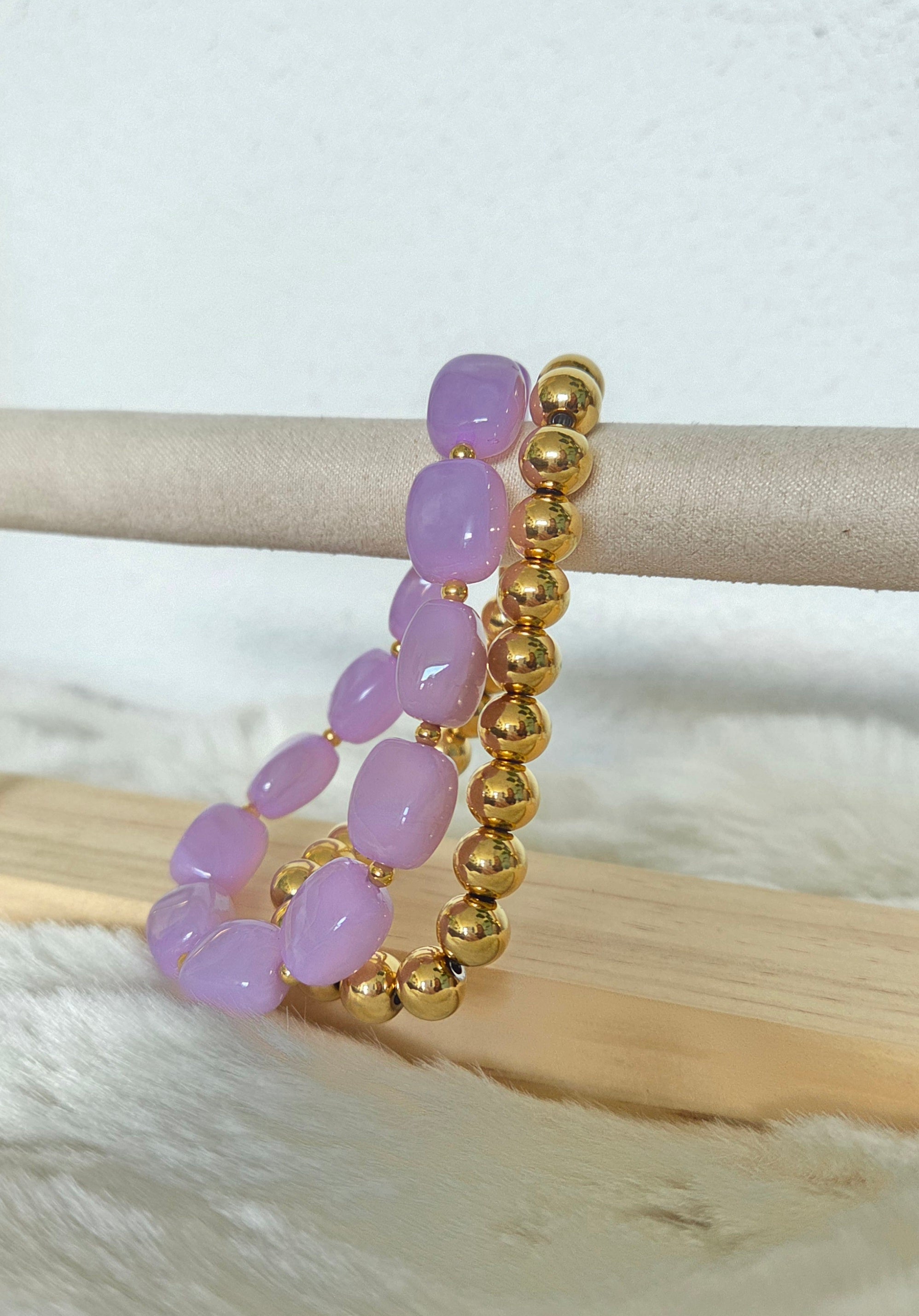 Armband - "The Lavender Glow Duo"